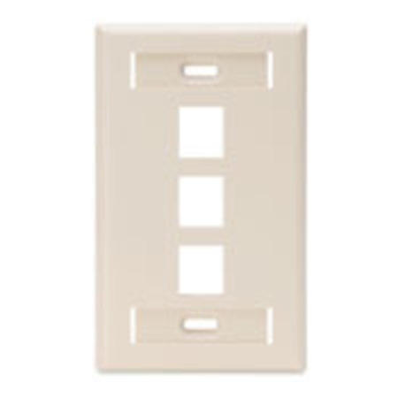 LEVITON Number of Gangs: 1 High-Impact Plastic, Light Almond 42080-3TS